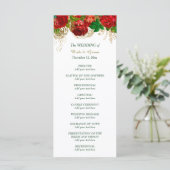 レッドローズ縁ど結婚式 プログラム (スタンド正面)