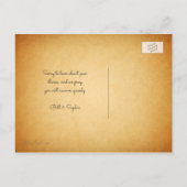 レッドローズ考えのメッセージカスタム ポストカード (裏面)