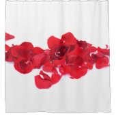 レッドローズ花びらシャワーカーテン シャワーカーテン (正面)