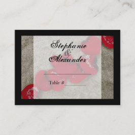 レッドローズ花びらズオンサンドビーチ結婚式 プレイスカード