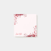 レッドローズ花びらラブノート ポストイット (正面)