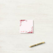 レッドローズ花びらラブノート ポストイット (デスク上)