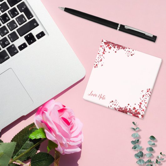レッドローズ花びらラブノート ポストイット