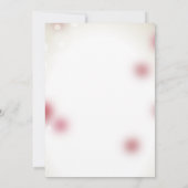 レッドローズ花びらラブハートブライダルシャワー 招待状 (裏面)