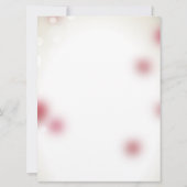 レッドローズ花びらラブ結婚ハート 招待状 (裏面)