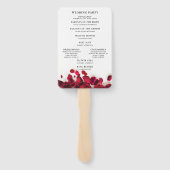 レッドローズ花びら結婚の式プログラム ハンドファン (裏面)