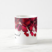 レッドローズ花びら結婚ズの花嫁 コーヒーマグカップ (中央)
