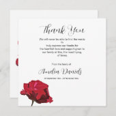 レッドローズ葬儀サンキューカード 招待状 (正面/裏面)