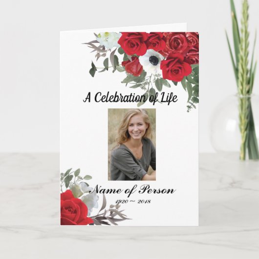 レッドローズ葬祭プログラム プログラム (正面)