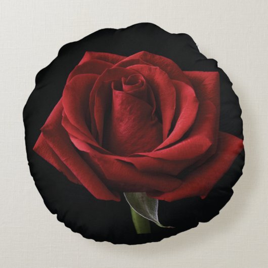 レッドローズ装飾用クッション ラウンドクッション (裏面)