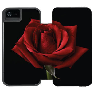 レッドローズ装飾用クッション iPhone SE/5/5sウォレットケース