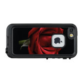 レッドローズ装飾用クッション LifeProof iPhoneケース (裏面横)