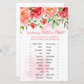 レッドローズ誕生日このゲームまたはそのゲーム (正面/裏面)