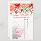 レッドローズ誕生日のゲームなし (正面/裏面)