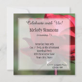 レッドローズ誕生日 招待状 (裏面)