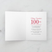 レッドローズ金ゴールドホリー100thバースデーパーティー 招待状 (内部)