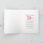 レッドローズ金ゴールドホリー70thバースデーパーティー 招待状 (内部)
