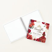 レッドローズ金ゴールドミエレガントクリンスゲスト ノートブック (内部)