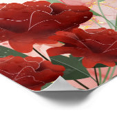 レッドローズ金ゴールドムスリム結婚イスラムのポスター ポスター (角)