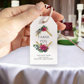 レッドローズ金ゴールド幾何学模様結婚フレームありがとう ギフトタグ