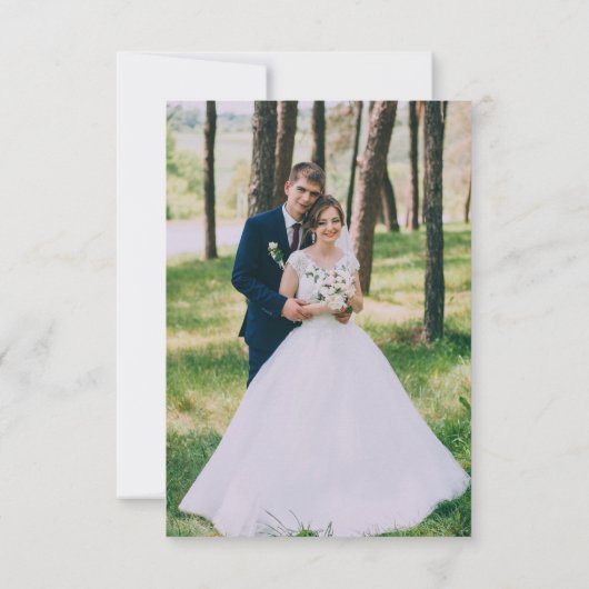 レッドローズ金ゴールド幾何学模様結婚フレームありがとう サンキューカード (裏面)