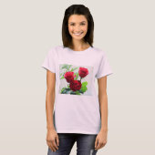 レッドローズ開花Tシャツ Tシャツ (正面フル)