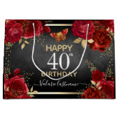 レッドローズ40thバースデーラージ抱き枕 ラージペーパーバッグ (正面)