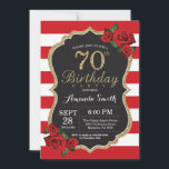 レッドローズ70th誕生日招待状金ゴールドグリッター 招待状<br><div class="desc">レッド·ローズ70誕生日招待状金ゴールドグリッター。ブラック·アンド·金ゴールド·バースデー·パーティー·招待状。金ゴールドグリッター。赤と白黒板。印刷可能なデジタルさらにカスタマイズするには、「クリックカスタマイズit」ボタンをクリックし、デザインツールを使用してこのテンプレートを変更してください。</div>