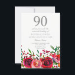 レッドローズ90th誕生日パーティーの招待状 招待状<br><div class="desc">Red Rose 90th誕生日パーティー招待マッチングのコレクションでニッチとネストストア。</div>