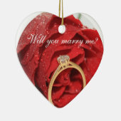 レッドローズ・アンド・リング提案オーナメント セラミックオーナメント (右)