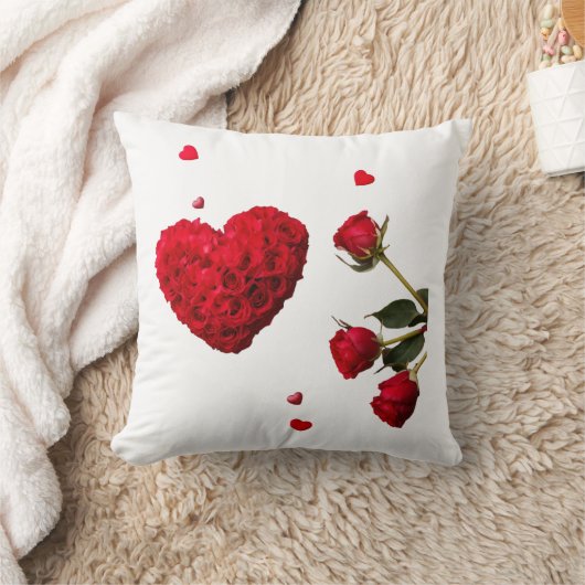 レッドローズ クッション (ブランケット)