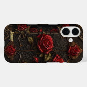 レッドローズ ゴス ゴシック Case-Mate iPhoneケース (裏面 (横))