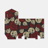 レッドローズ&スカルグレーブラックフローラゴシック フェイバーボックス (折り畳みなし)