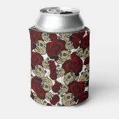 レッドローズ&スカルグレーホワイトフローラゴシック 缶クーラー (缶裏面)