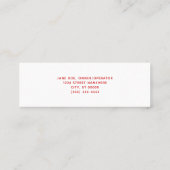 レッドローズ スキニー名刺 (裏面)