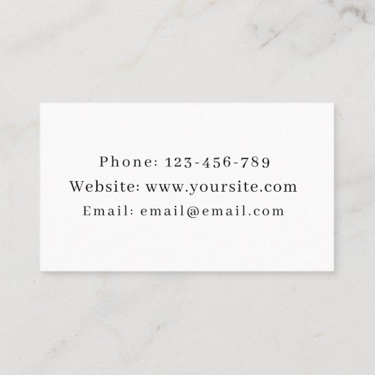 レッドローズ&スワードタトゥーアーティストサロンプレーンモダン 名刺 (裏面)