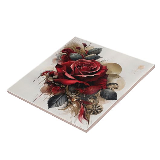 レッドローズ タイル (側面)