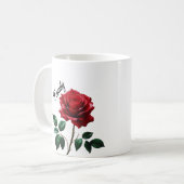 レッドローズ |ファミリ| 愛と単位のシンボル コーヒーマグカップ (正面左)