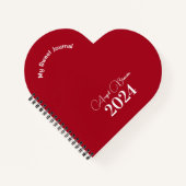 レッドローズ、ミニマリスト スウィート ジャーナル ノートブック (正面)