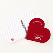 レッドローズ、ミニマリスト スウィート ジャーナル ノートブック (内部)