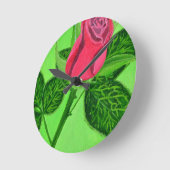 レッドローズ ラウンド壁時計 (傾斜)