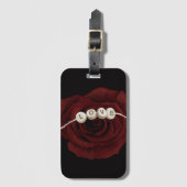 レッドローズ ラゲッジタグ (正面縦)