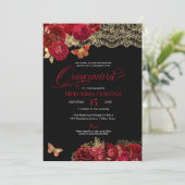 レッドローズ&レースグラマラーバタフライキンセアニラI 招待状 (スタンド正面)