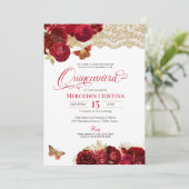 レッドローズ&レースグラマラーバタフライキンセアニラI 招待状 (スタンド正面)