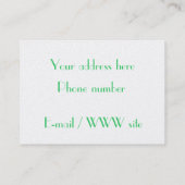 レッドローズ – 名刺 (裏面)