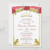 レッドローズ&金ゴールドウエスタンチャロウズキンセアニラ 招待状 (正面)