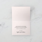 レッドローズ&金ゴールドウォーター結婚カラーのサンキューカード サンキューカード (内部)