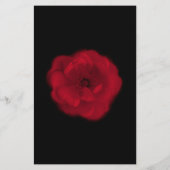 レッドローズ。黒の背景。 チラシ (裏面)
