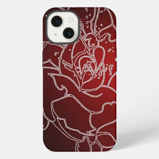 レッドローズiphone 13ケース iPhoneケース (裏面)