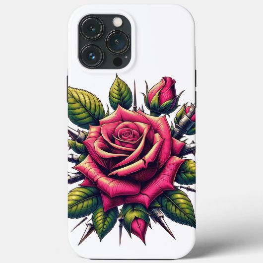 レッドローズiPhone 13 Pro Maxケース Case-Mate iPhoneケース (裏面)